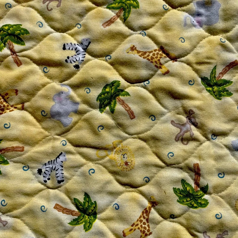 Quilt with animal print, Size 34” x 43”
